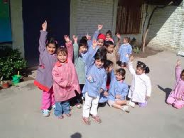 Between kindergarten