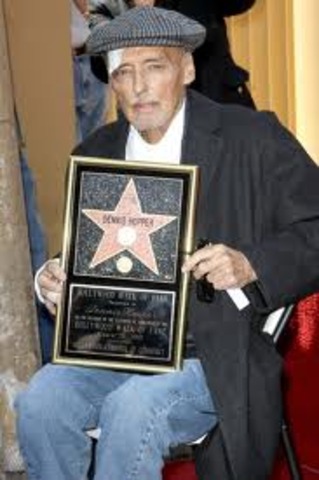Denis Hopper a reçu une étoile sur le marche d'étoile