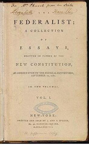 Federalist Papers appear