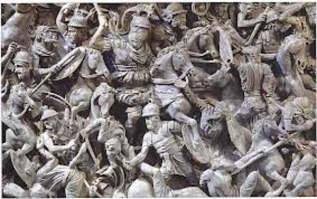 Romans fight Germanic invaders