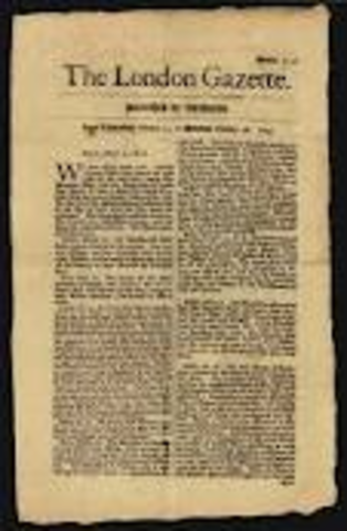 Newspapers are first published in London