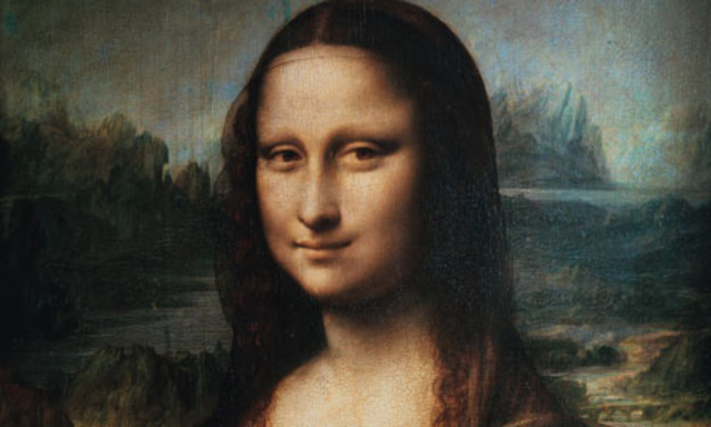 Leonardo paints the mona lisa