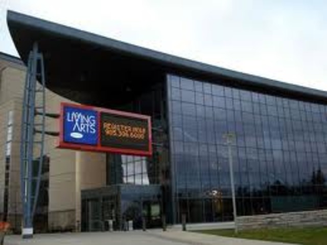 I got my art work shown at the Living arts center