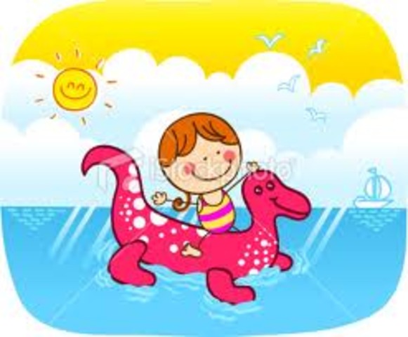 First time swimming!