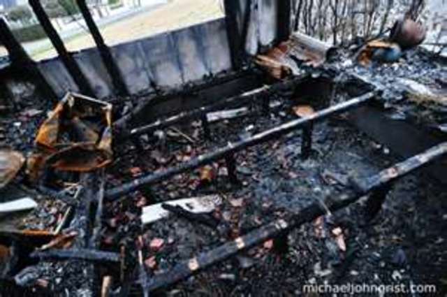 My house burned down