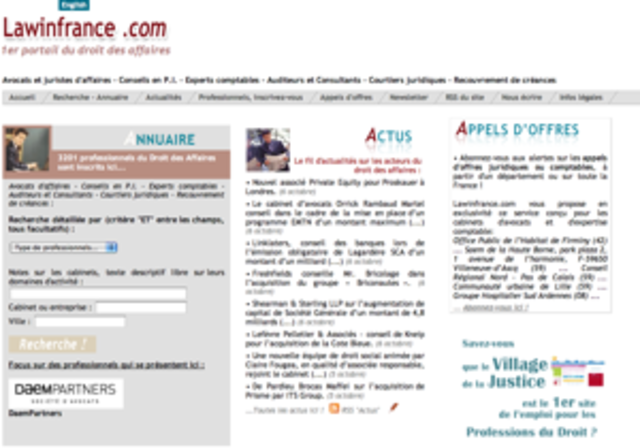 Lancement de Lawinfrance.com