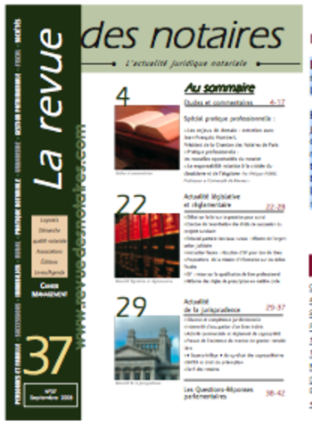 Lancement de la Revue des Notaires