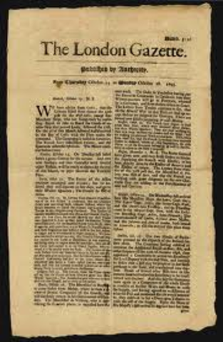 Newspapers are first published in London