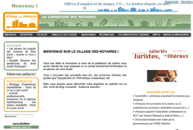 Lancement de village-notaires.com