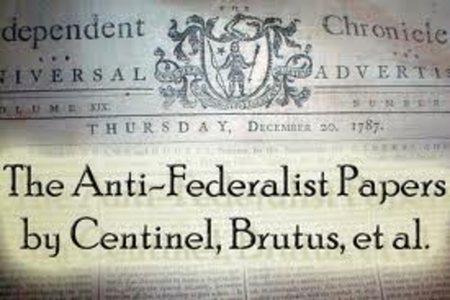 Anti-Federalists Articles Appear