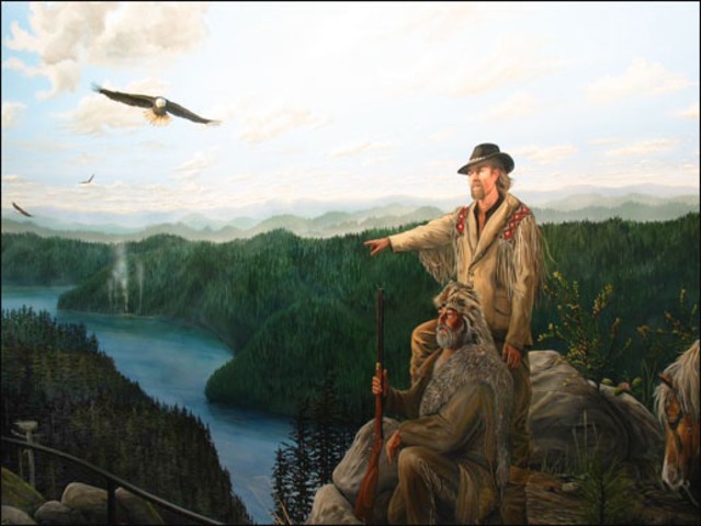 Explorers Explore the New Land on Horses