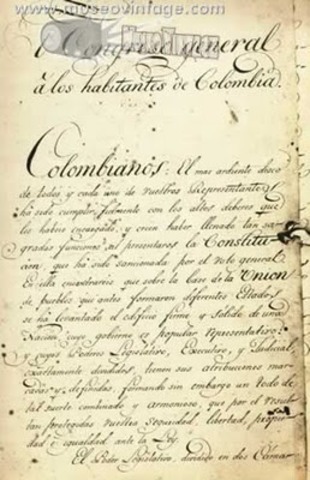 CONSTITUCION DE LA REPLUBLICA DE COLOMBIA 1830