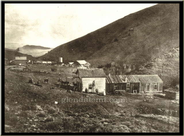 Earliest photo of the Brewery looking down the gulch.