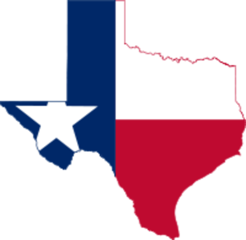 Texas becomes a state