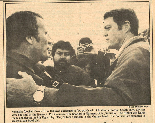 Tom Osborne beats Oklahoma for the first time