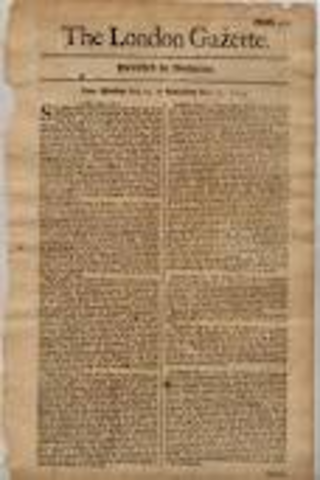 Newspaper are first published in London