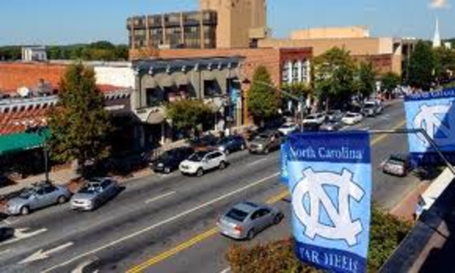 Went to Franklin Street in Chapel Hill, North Carolina