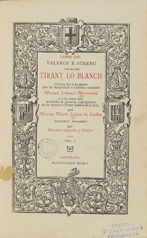 Publicació de Tirant Lo Blanc