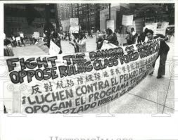 Forced busing begins