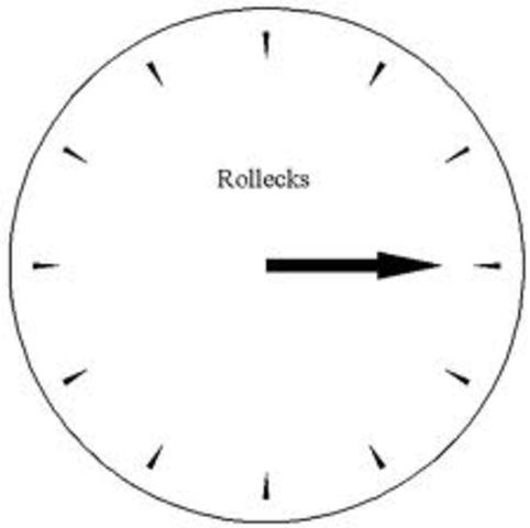 Mechanical clock with hour hand