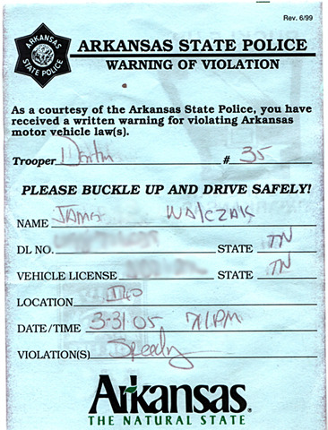 first speeding ticket