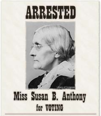 Susan B. Anthony Arrested