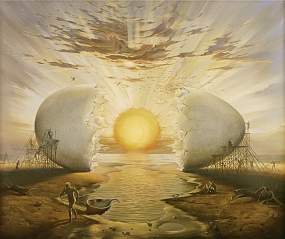 Sunrise By the Ocean, by Vladimir Kush (a modern surrealist)