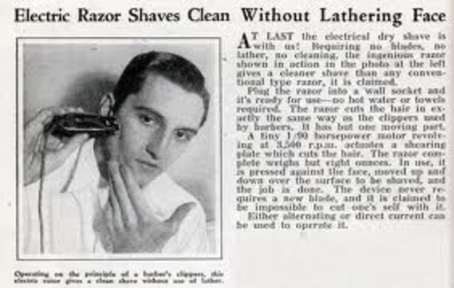 SOLD! first electric razor sold.