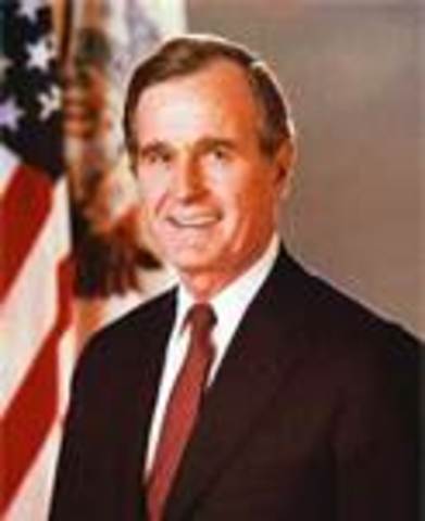 George H. W. Bush takes office as POTUS