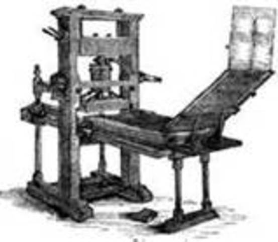 Johannes Gutenberg invents the printing press