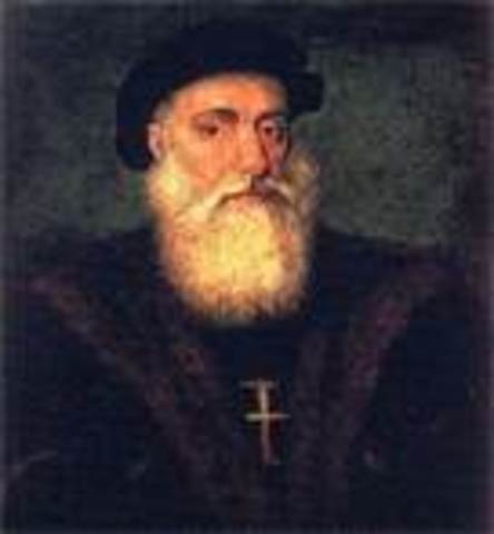 Vasco da Gama sails around southern tip of Africa to India