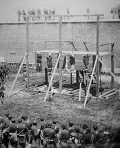 Lincoln assassination conspirators hanged
