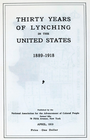 Thirty Years of Lynching in the United States: 1889-1918 published