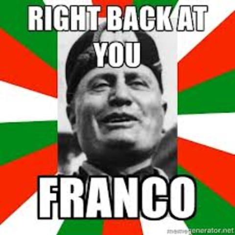 He sent aid to help Franco in the Spanish Civil War