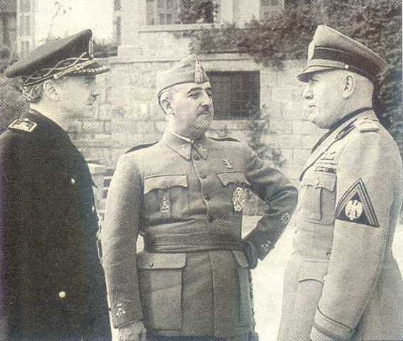 Mussolini sends aid to General Franco of Spain