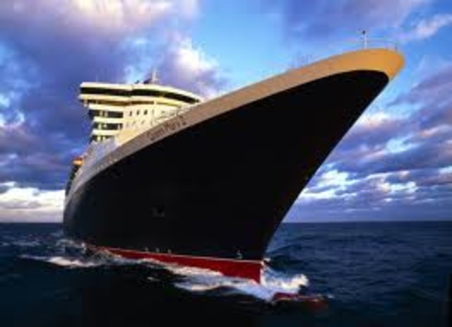 RMS Queen Mary 2 Makes Maiden Voyage