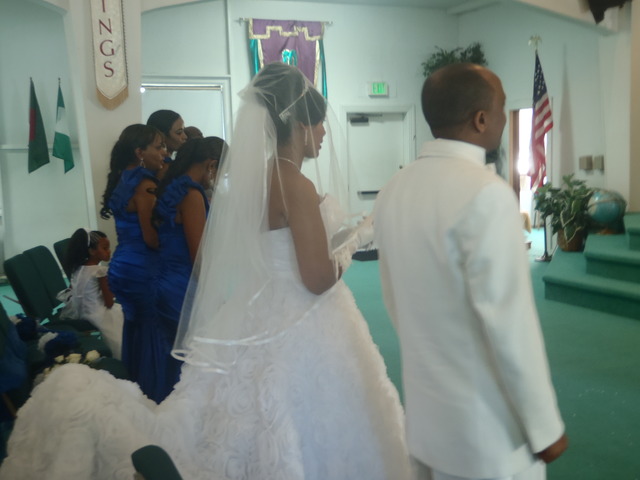 Aster and yosef weeding