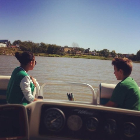 Boating on the Red River with Jaira