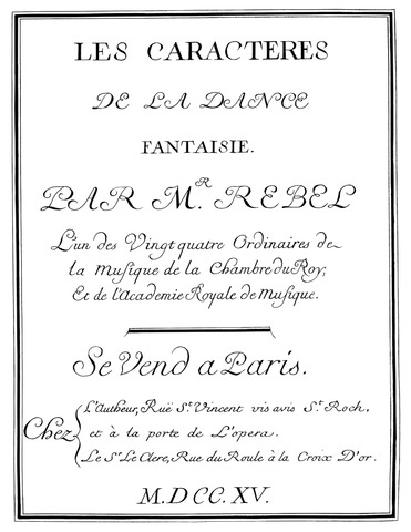 "Les Caracteres de la Danse"