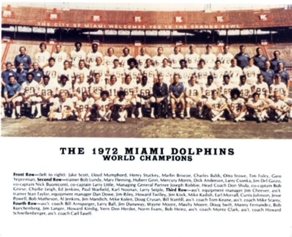 The Miami Dolphins Infamous '72 season