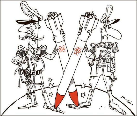 De sovjet unie en vs waren de overwinnaars.