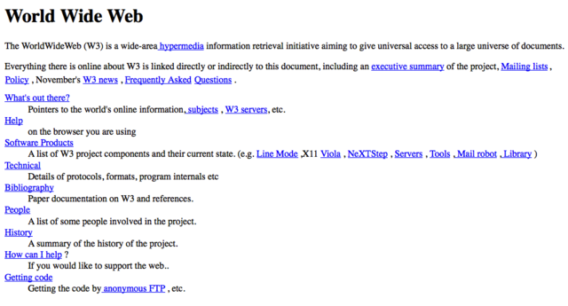 First web page created in 1991