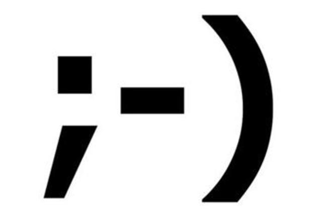 The first emoticon :-)