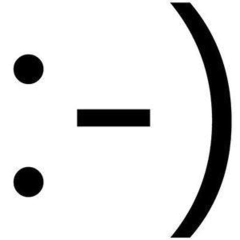 The first emoticon :-)