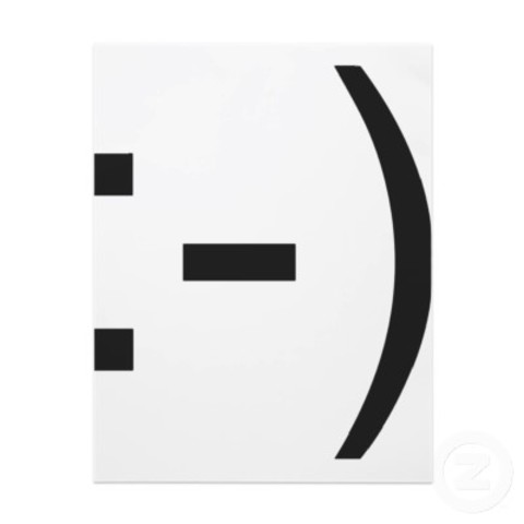 The first emoticon :-)