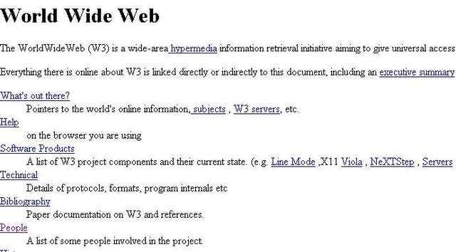 First web page created 1991