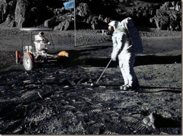 Golf Ball hit on the moon