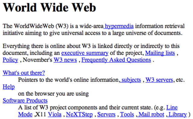 First web page created