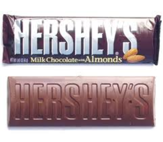 The first almond Hershey bar was made