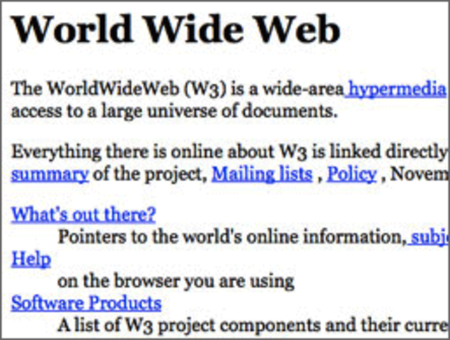 First web page created 1991
